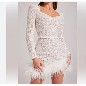 Nadine Merabi Carly Womens White Dress SM